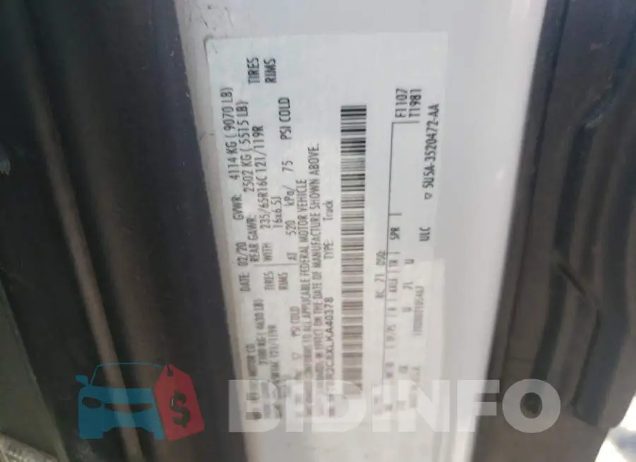 1FTBR2C8XLKA40378 Photo# 10