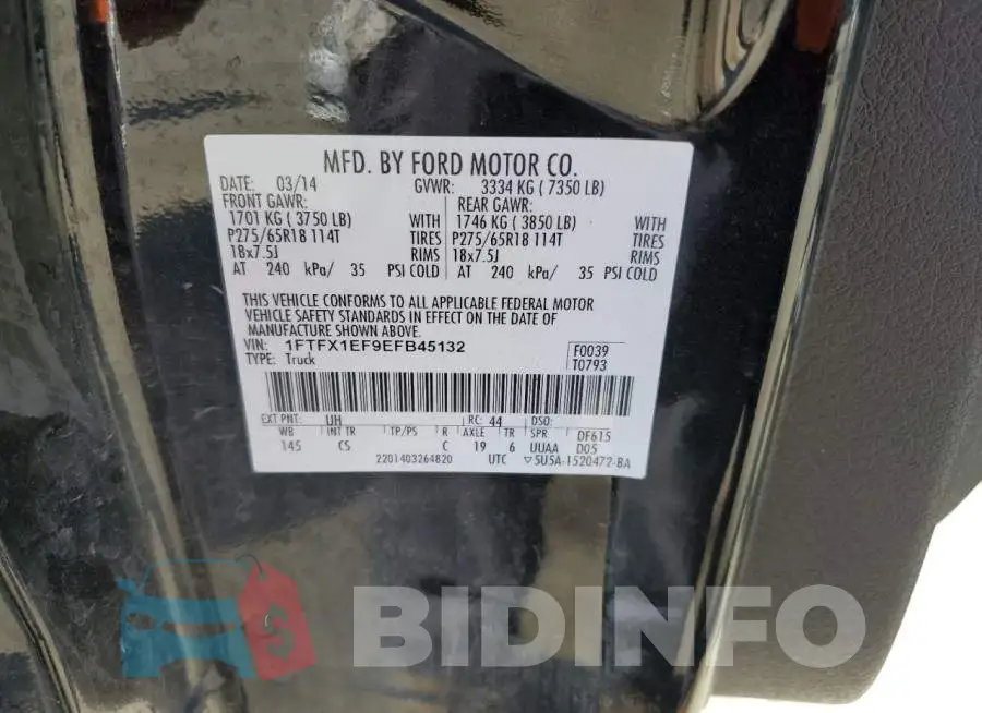 1FTFX1EF9EFB45132 Photo# 10