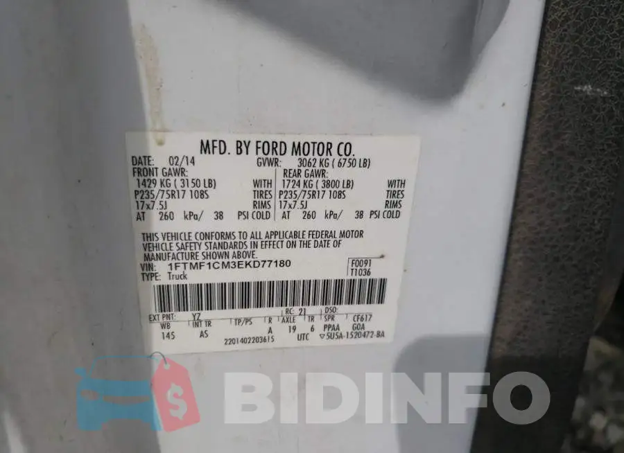 1FTMF1CM3EKD77180 Photo# 10