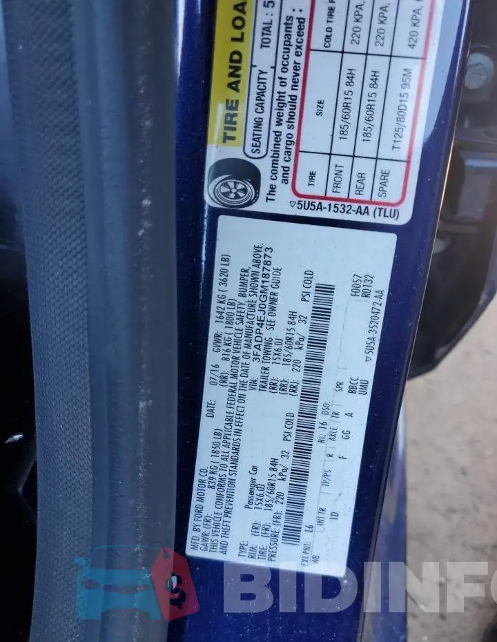 3FADP4EJ0GM187873 Photo# 10