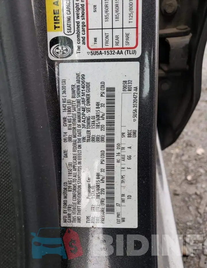 3FADP4EJ8FM140699 Photo# 12