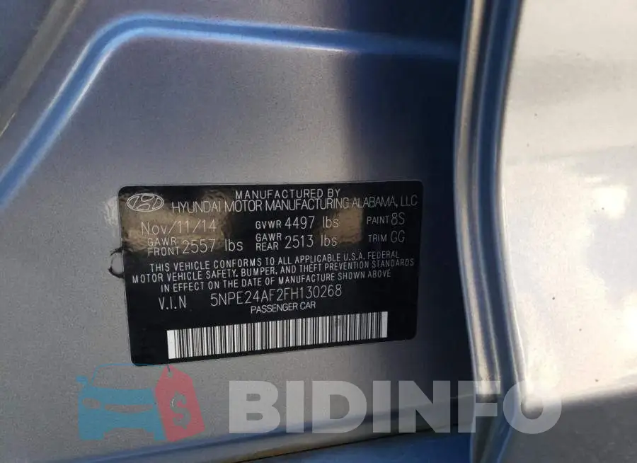 5NPE24AF2FH130268 Photo# 10