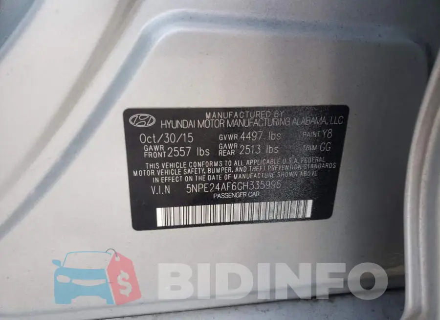 5NPE24AF6GH335996 Photo# 10