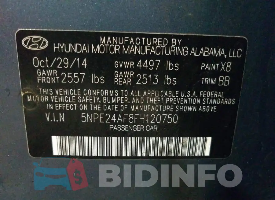 5NPE24AF8FH120750 Photo# 12