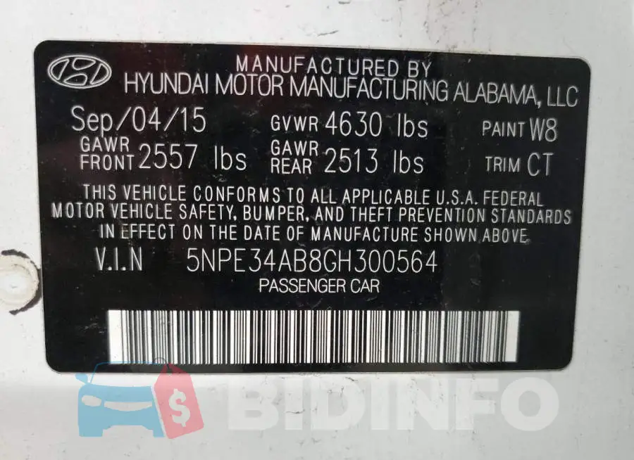 5NPE34AB8GH300564 Photo# 12