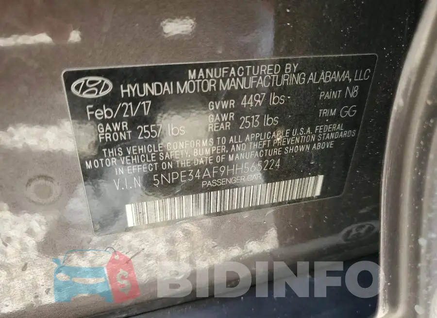 5NPE34AF9HH565224 Photo# 10