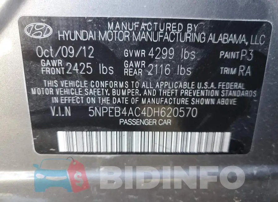 5NPEB4AC4DH620570 Photo# 10