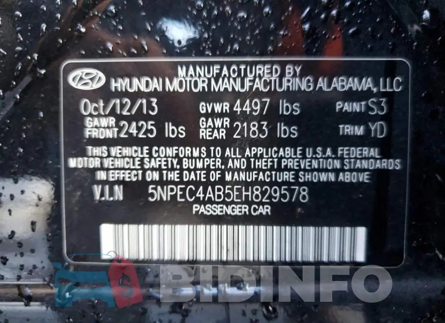 5NPEC4AB5EH829578 Photo# 10