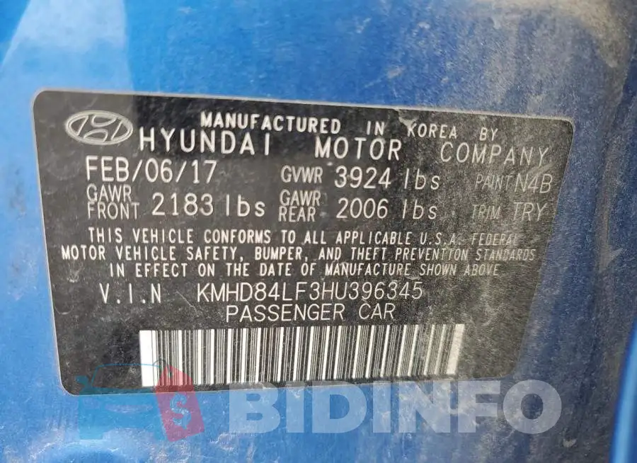 KMHD84LF3HU396345 Photo# 10
