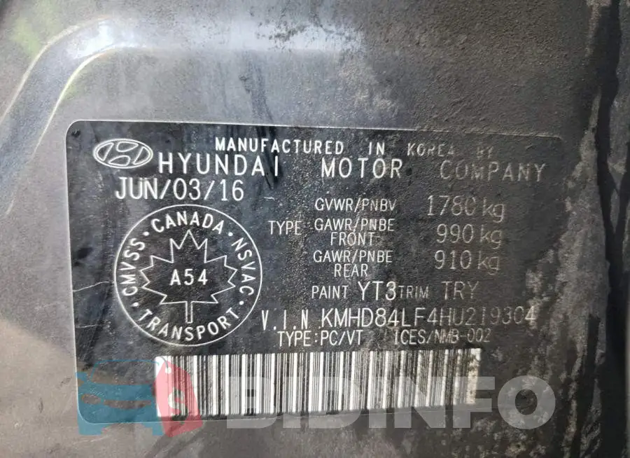 KMHD84LF4HU219304 Photo# 10