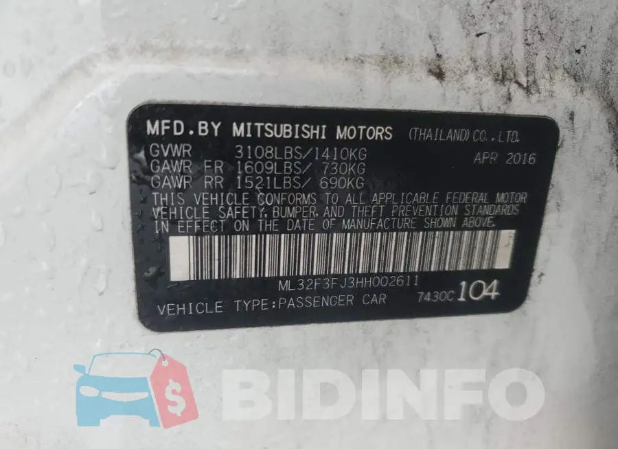 ML32F3FJ3HH002611 Photo# 10