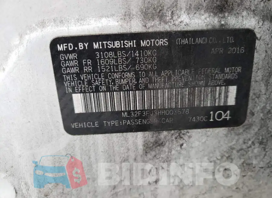 ML32F3FJ3HH003578 Photo# 10