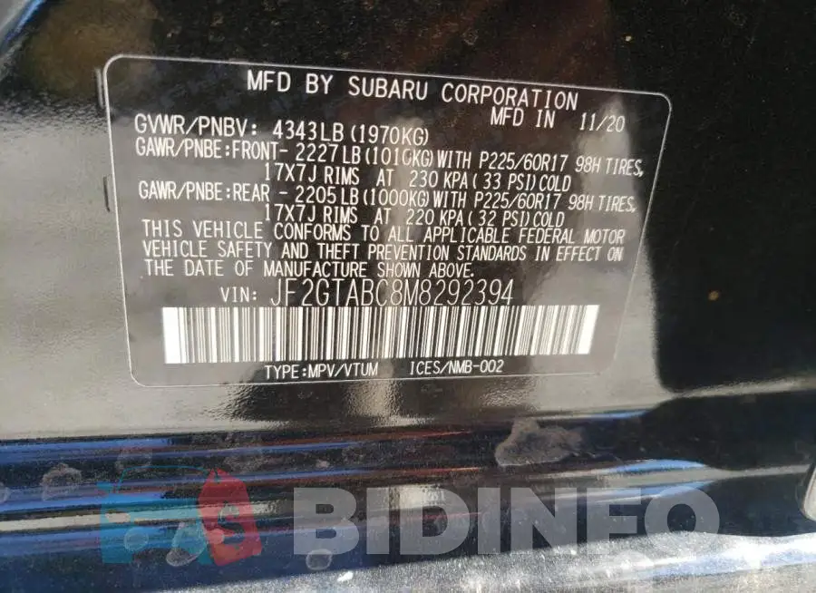 JF2GTABC8M8292394 Photo# 10