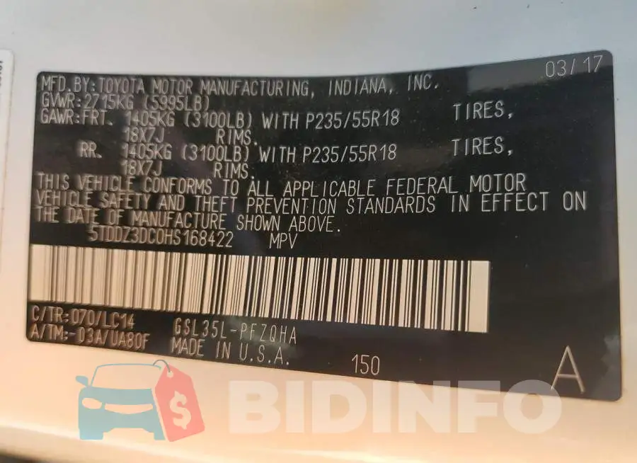 5TDDZ3DC0HS168422 Photo# 10
