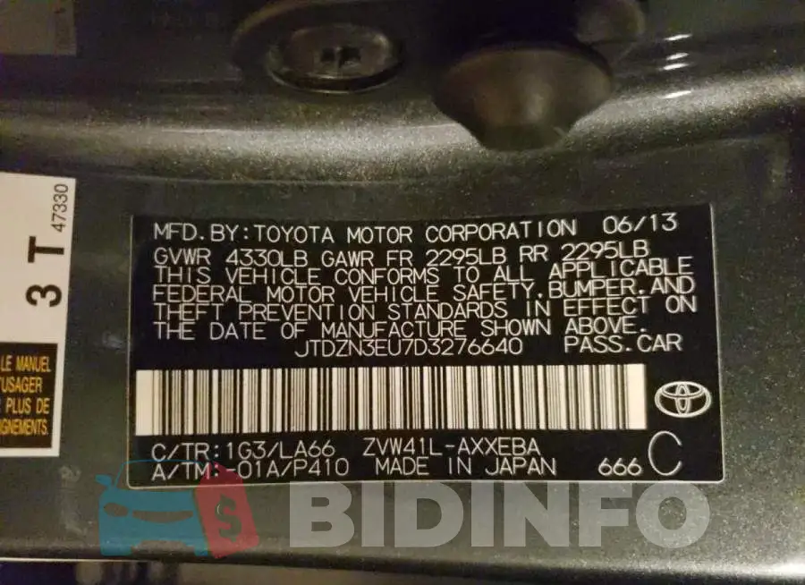 JTDZN3EU7D3276640 Photo# 10