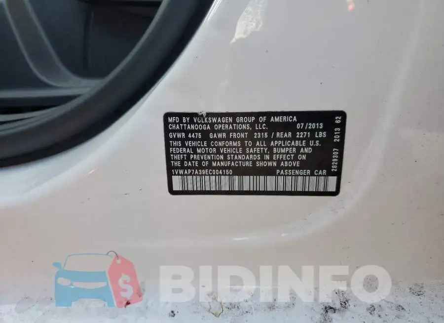 1VWAP7A39EC004150 Photo# 12