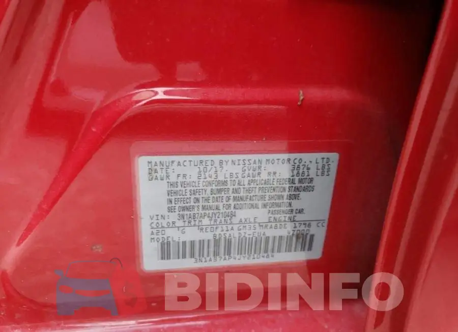 3N1AB7AP4JY210484 Photo# 10