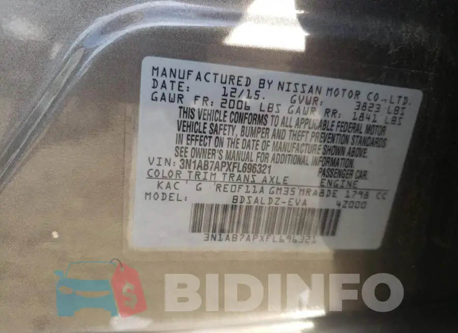 3N1AB7APXFL696321 Photo# 10