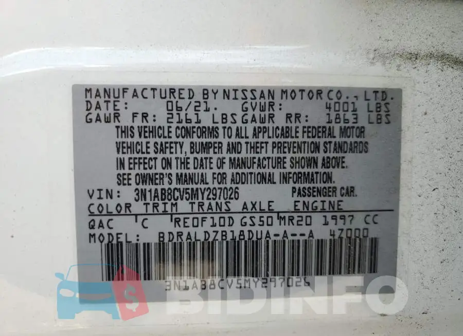 3N1AB8CV5MY297026 Photo# 10