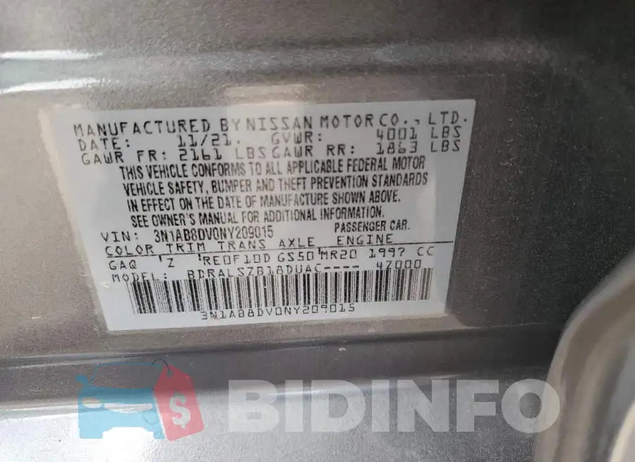 3N1AB8DV0NY209015 Photo# 10