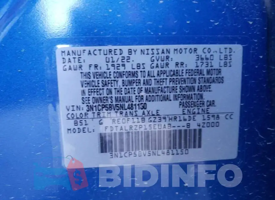 3N1CP5BV5NL481150 Photo# 10