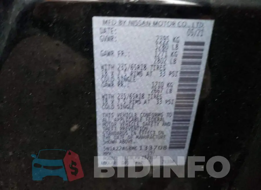 5N1AZ2AS8MC133708 Photo# 10