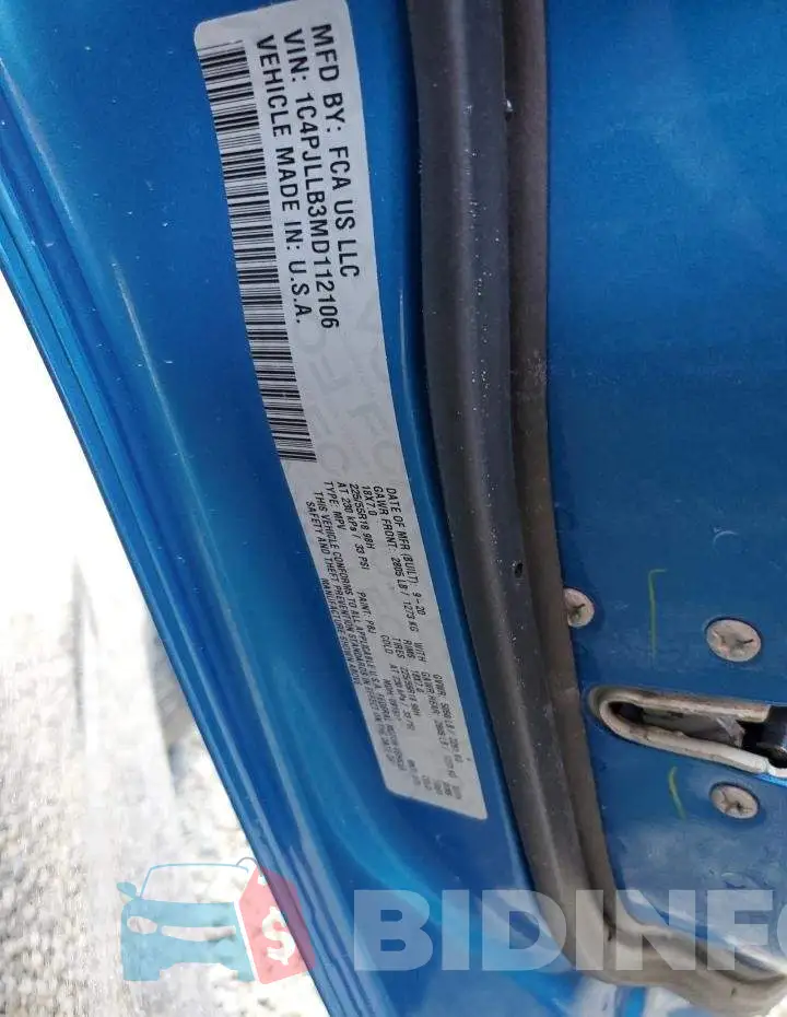 1C4PJLLB3MD112106 Photo# 10