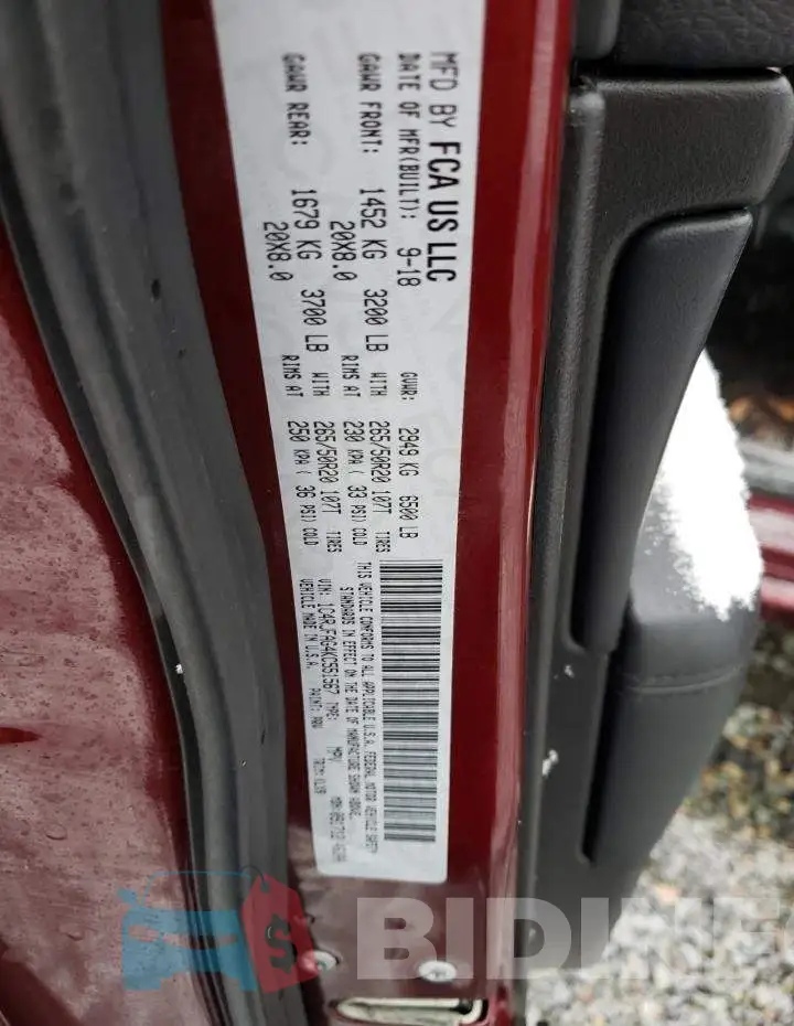 1C4RJFAG4KC551567 Photo# 14
