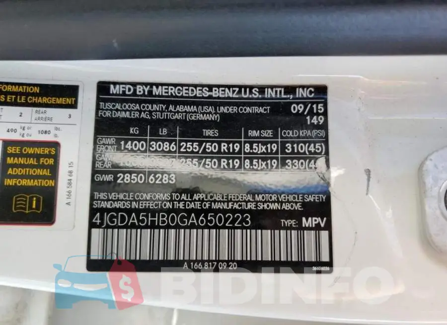 4JGDA5HB0GA650223 Photo# 10