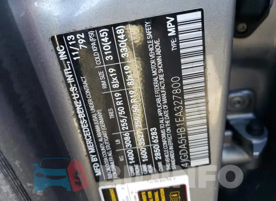 4JGDA5HB1EA327800 Photo# 10