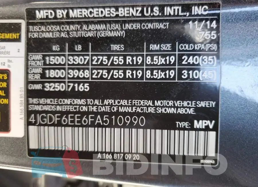 4JGDF6EE6FA510990 Photo# 10