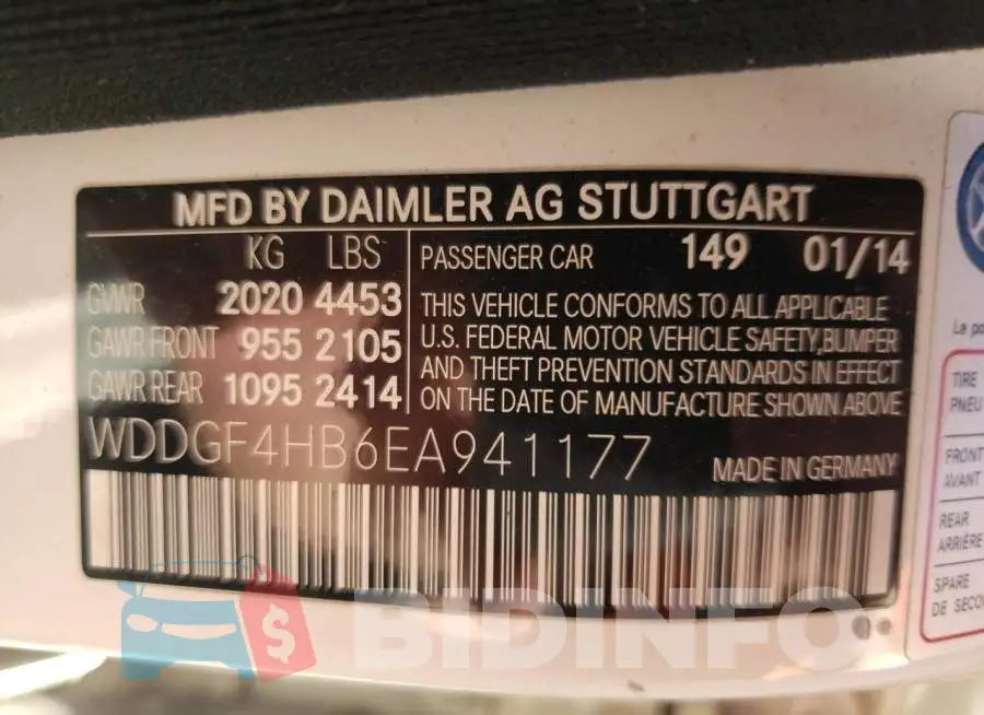 WDDGF4HB6EA941177 Photo# 10