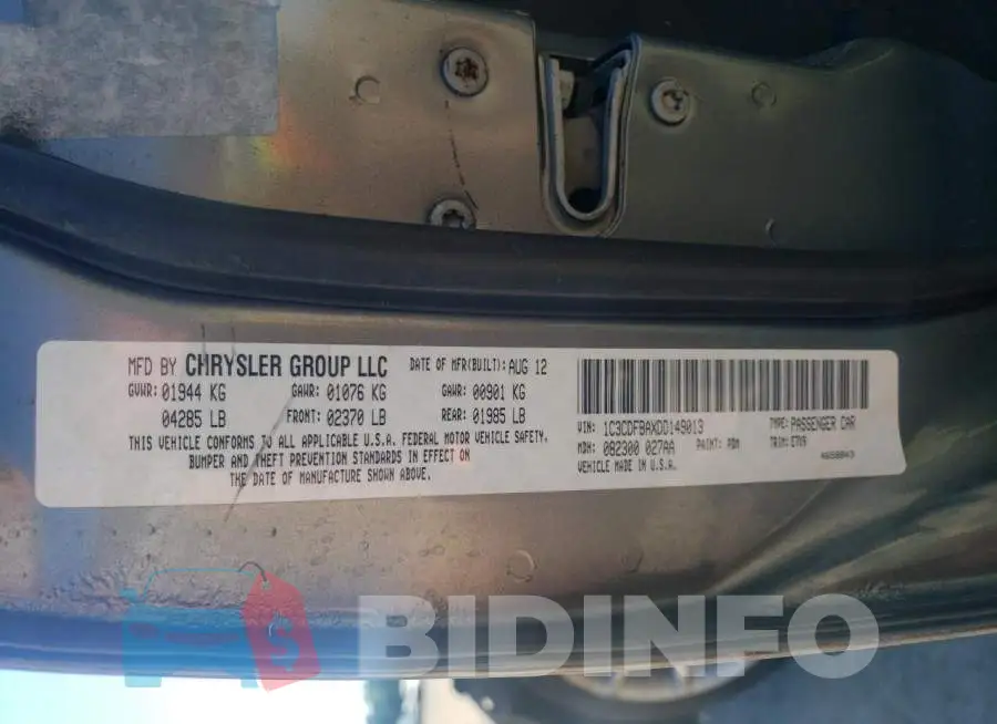 1C3CDFBAXDD149013 Photo# 10