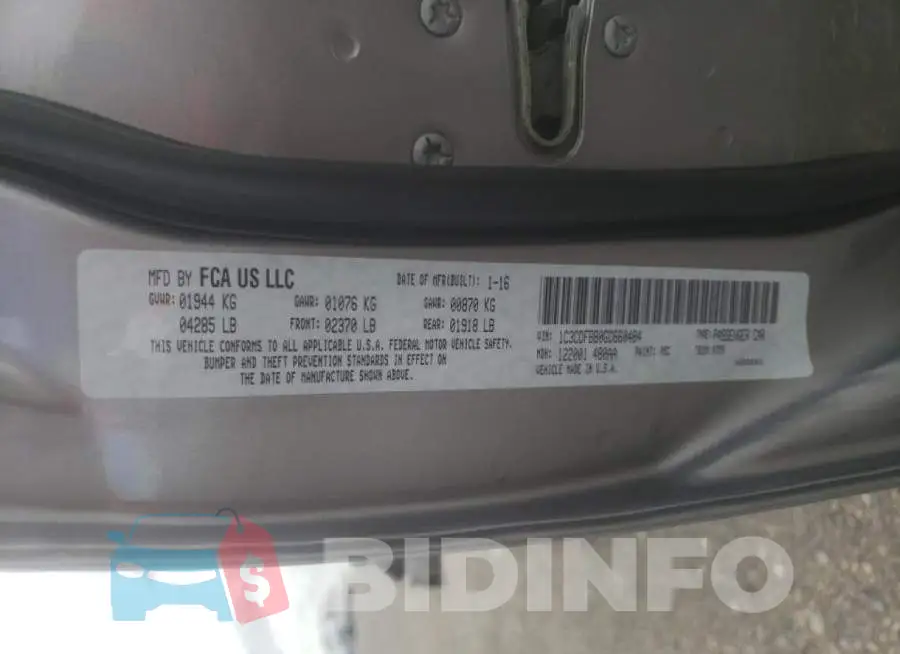 1C3CDFBB0GD660484 Photo# 10