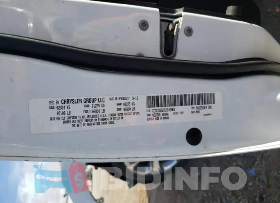 2C3CDXBG1EH146869 Photo# 10