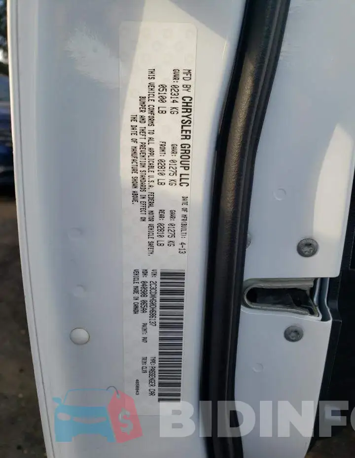 2C3CDXHG0DH686137 Photo# 10