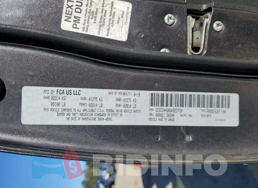 2C3CDXHG8GH323718 Photo# 12
