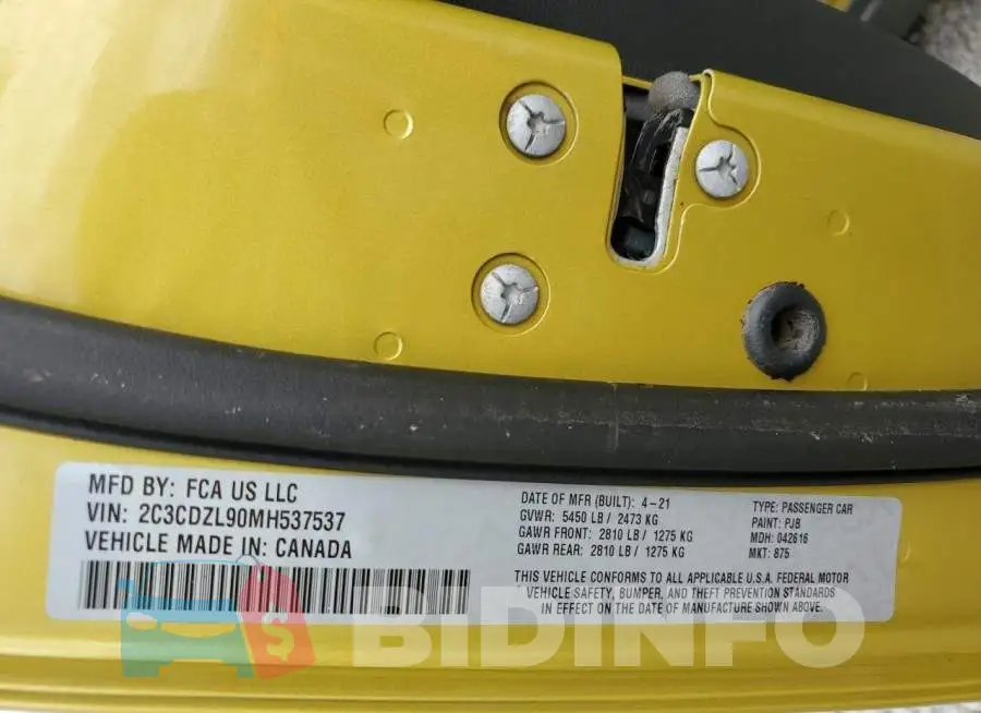 2C3CDZL90MH537537 Photo# 10