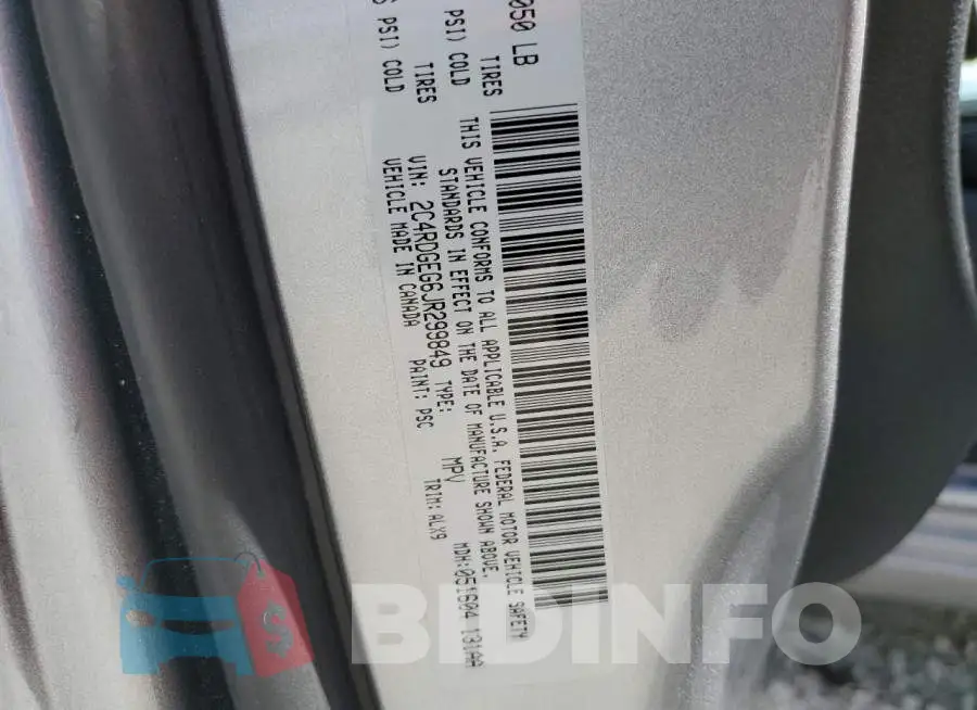 2C4RDGEG6JR299849 Photo# 13