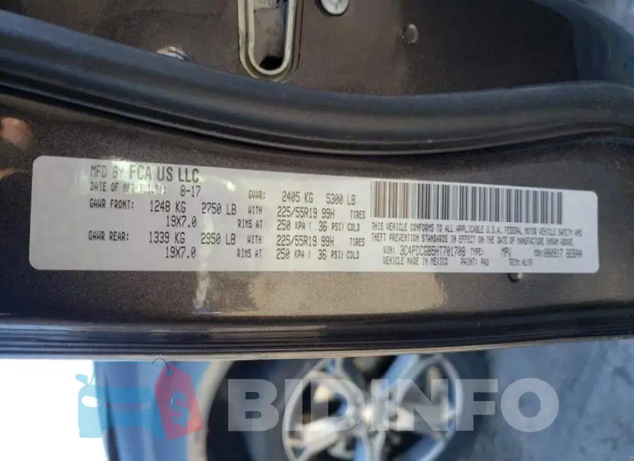 3C4PDCGB5HT701708 Photo# 14