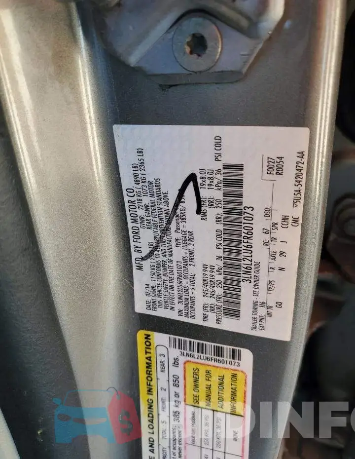 3LN6L2LU6FR601073 Photo# 10