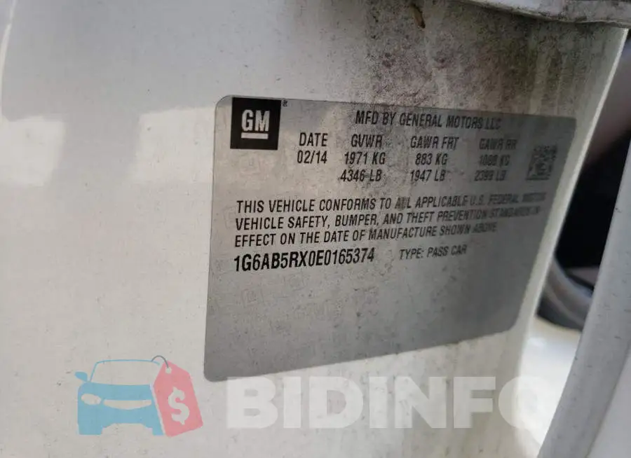 1G6AB5RX0E0165374 Photo# 12