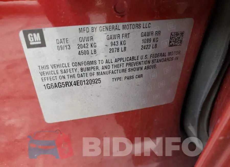 1G6AG5RX4E0120925 Photo# 10