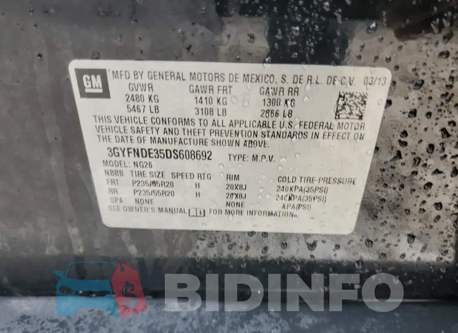 3GYFNDE35DS608692 Photo# 10