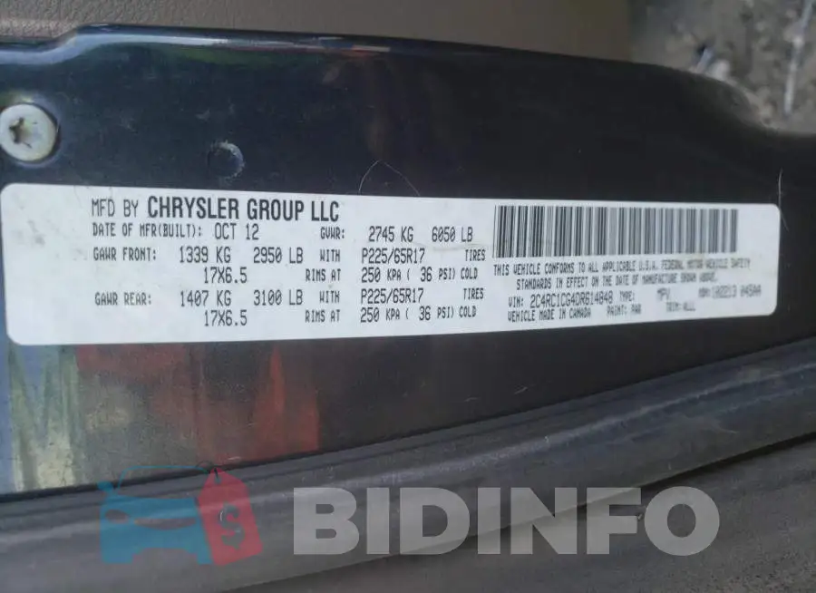 2C4RC1CG4DR614848 Photo# 14