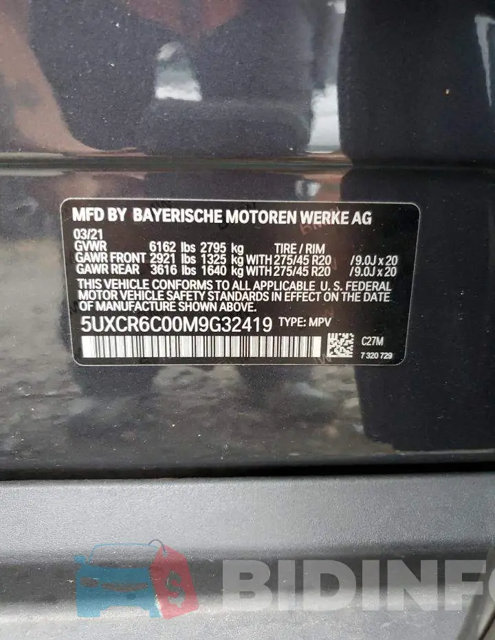 5UXCR6C00M9G32419 Photo# 10