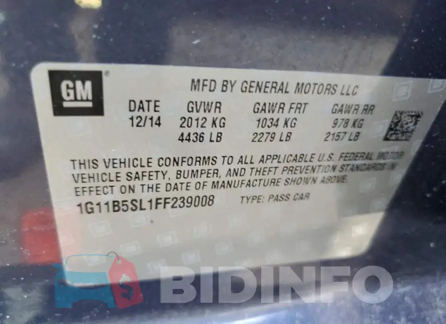1G11B5SL1FF239008 Photo# 10