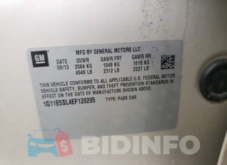 1G11E5SL4EF128295 Photo# 10