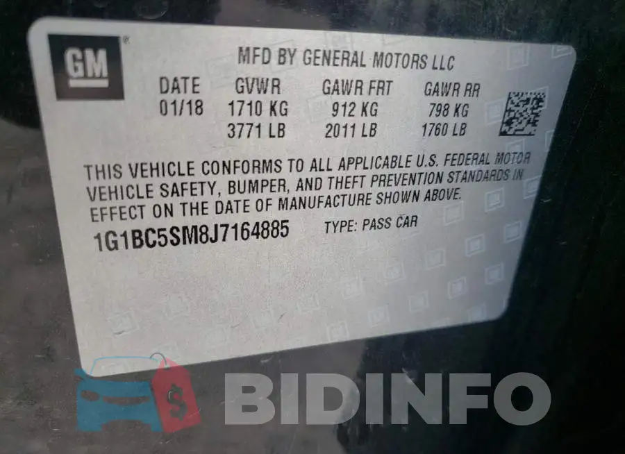 1G1BC5SM8J7164885 Photo# 10