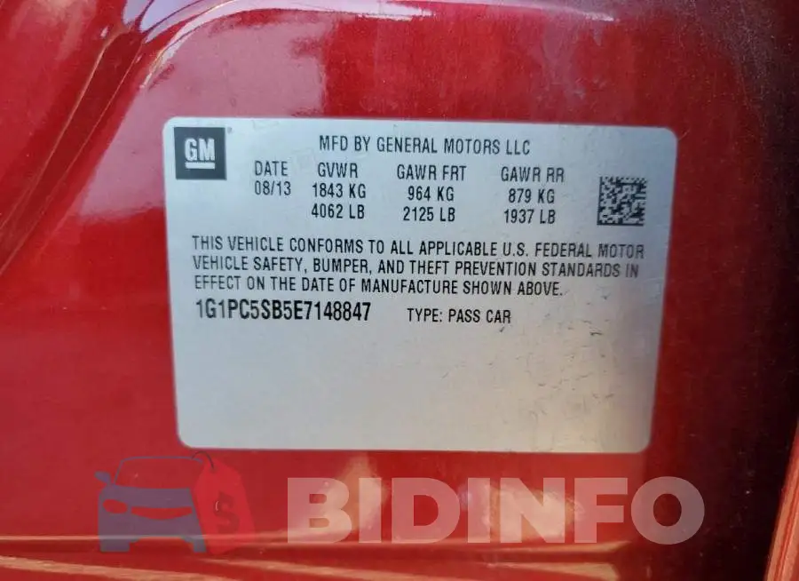 1G1PC5SB5E7148847 Photo# 12